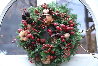 完売　　縁起木＊希少＊高級花材【棕櫚の実＊シュロの実】クリスマス花材/クリスマス 完売 縁起木＊希少＊高級花材【棕櫚の実＊シュロの実】